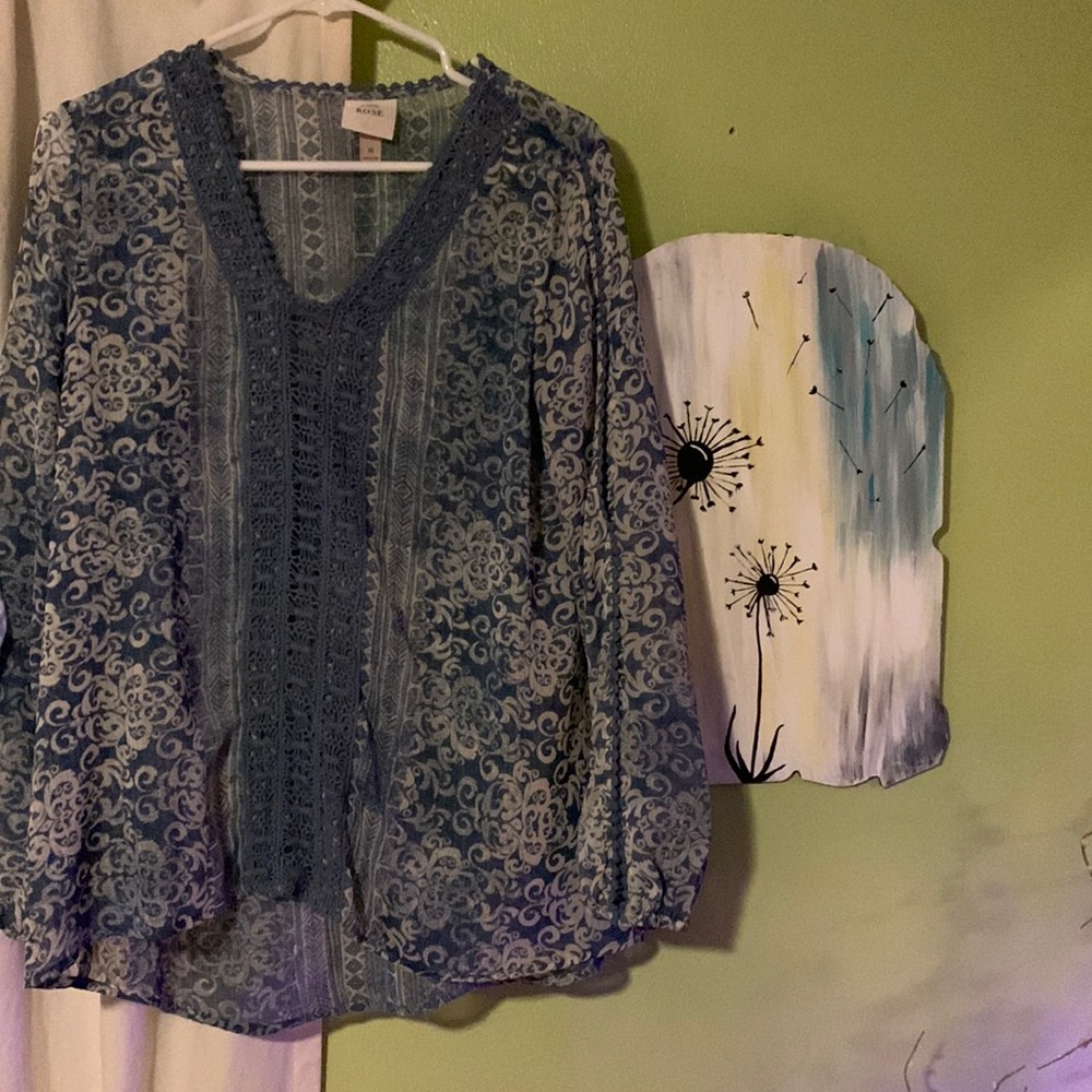 This top I love for spring and slits on each arm all the way down to wrist.